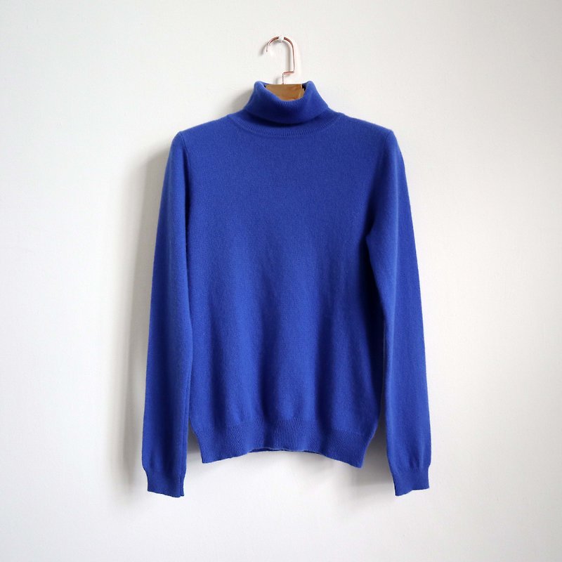 Pumpkin Vintage. Ancient Blue Cashmere Cashmere Pullover - Women's Sweaters - Wool Blue