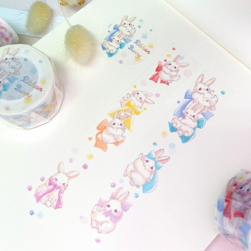 Rainbow Bow Bunny_Masking tape - Washi Tape - Paper Multicolor