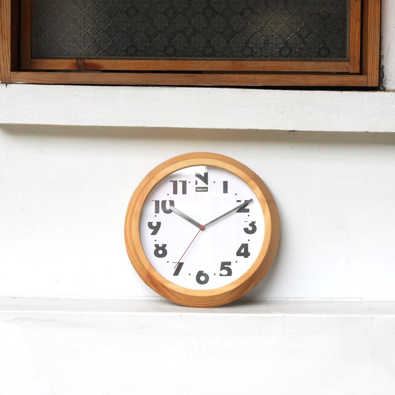 Helf Simple Wooden Wall clock - นาฬิกา - ไม้ ขาว