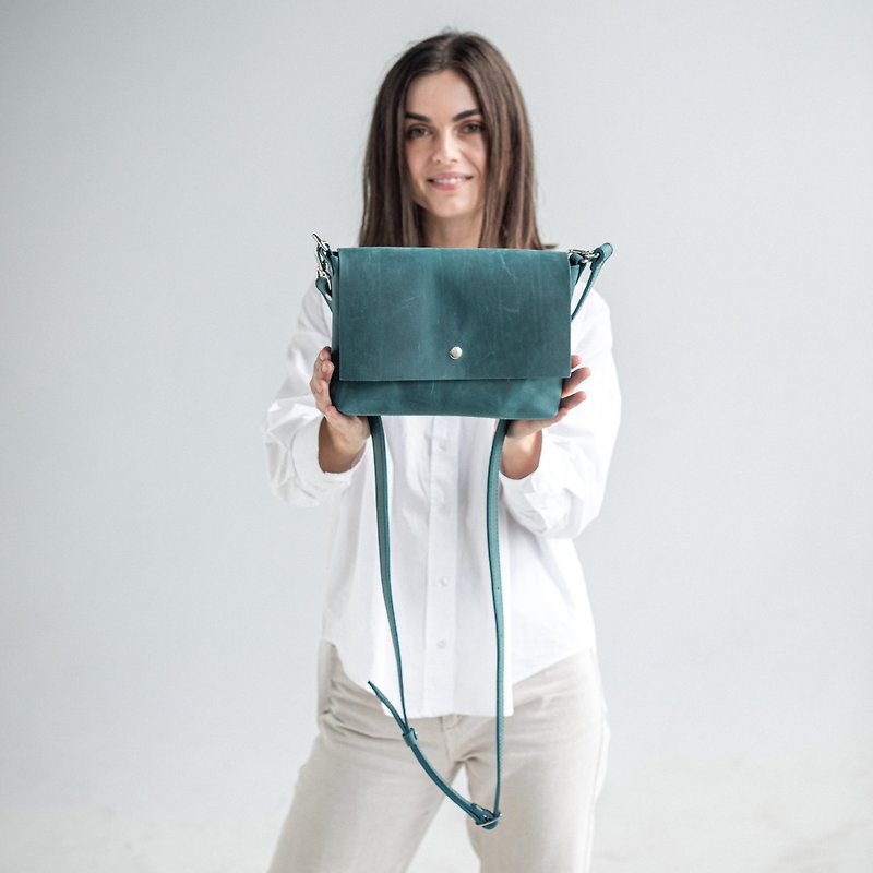 Genuine Opal Leather Crossbody Bag | Women's Shoulder Bag for Everyday Use - กระเป๋าคลัทช์ - หนังแท้ หลากหลายสี