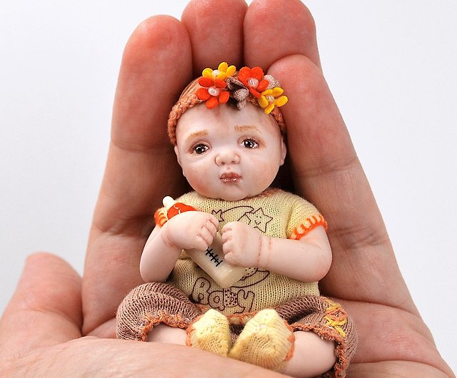 Miniature Babies,dolls House Baby,baby Polimer Clay, Mini Baby,  Miniaturas,ooak Baby Accessories, Tiny Realistic Reborn 
