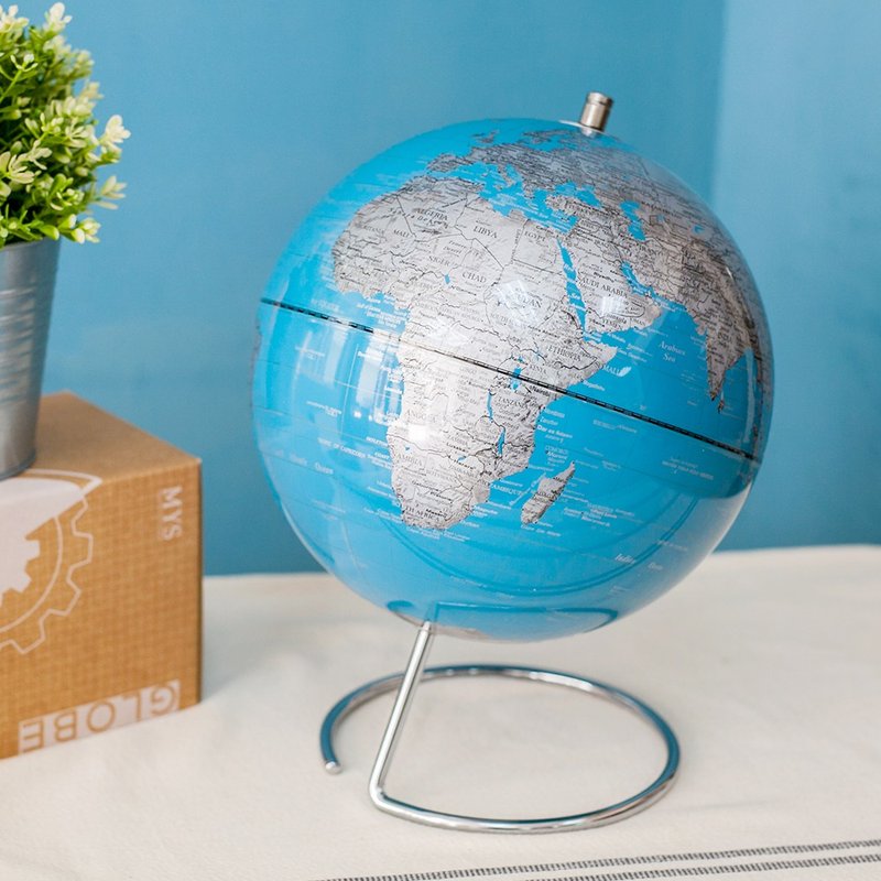 Skyglobe 10吋群青藍U型底座地球儀(英文版) - 擺飾/家飾品 - 其他金屬 藍色