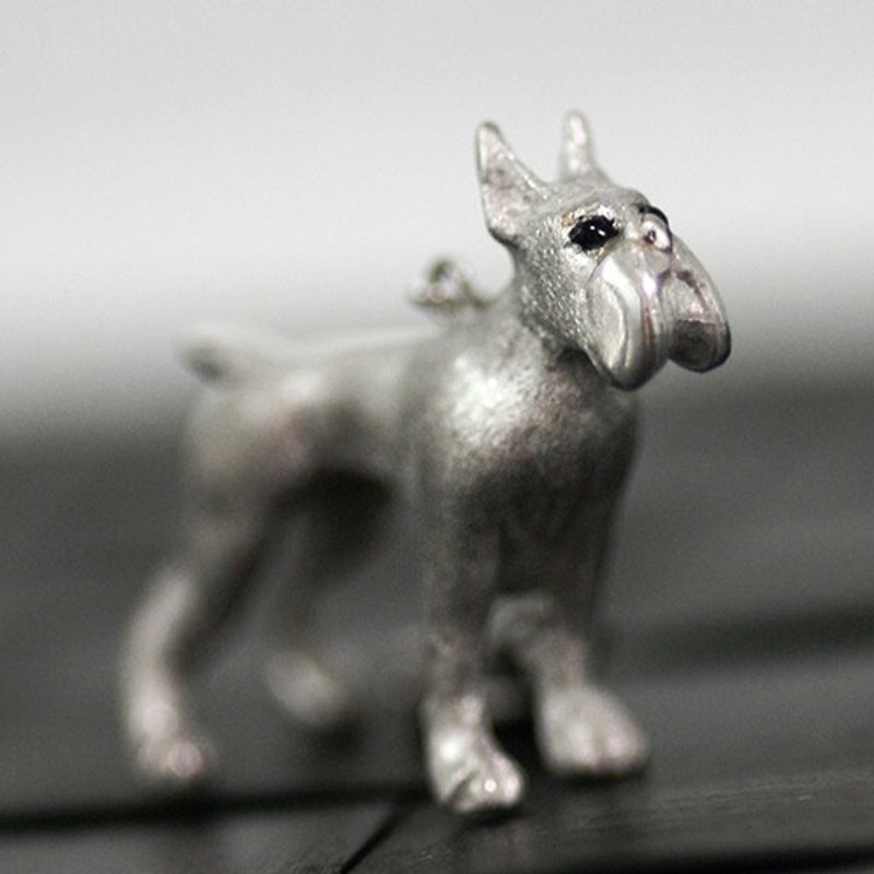 Boxer charm pendant with a gentle look [Domestic free shipping] A versatile charm for boxer dogs that has a strong body and a gentle expression. - สร้อยคอ - โลหะ 