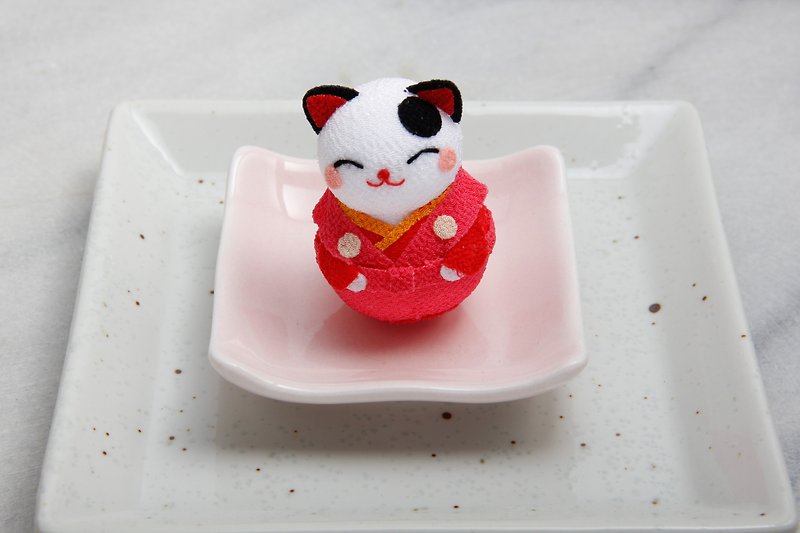 [Japanese handmade] Japanese meow meow tumbler - Stuffed Dolls & Figurines - Cotton & Hemp Multicolor