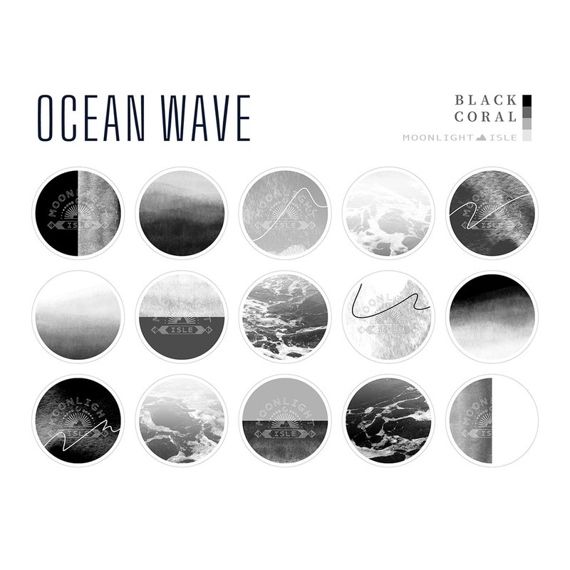 Ocean Wave 黑珊瑚 |黑白灰色海洋攝影IG精選限動圖示| 立即下載 - 電腦手機桌布/貼圖/App 圖示 - 其他材質 