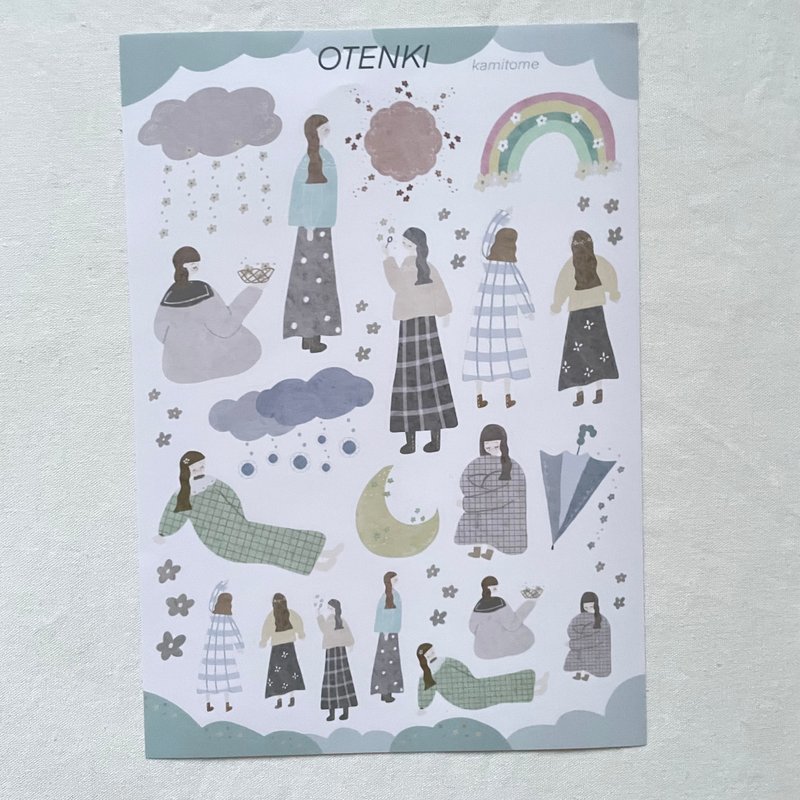 otenki A5 シートシール - 貼紙 - 紙 白色