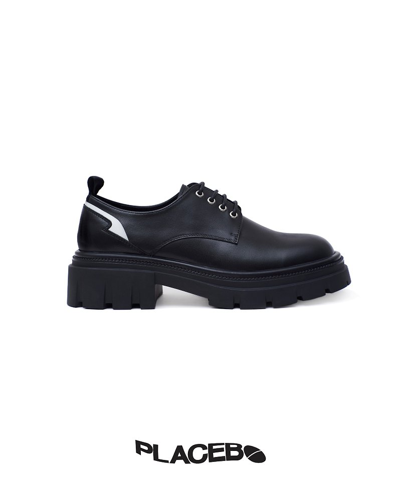 PLACEBO RAZER LACEUPS - Women's Leather Shoes - Genuine Leather Black