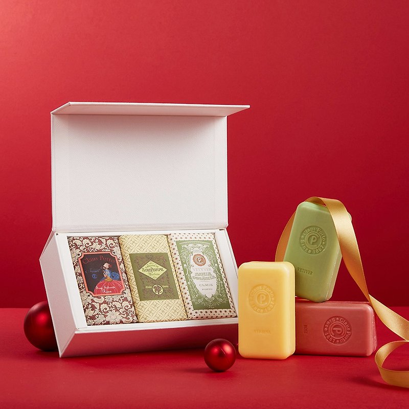 Retro Mini Fragrance Soap Christmas Gift Box (150gx3) | Recommended Christmas Gifts - สบู่ - วัสดุอื่นๆ 
