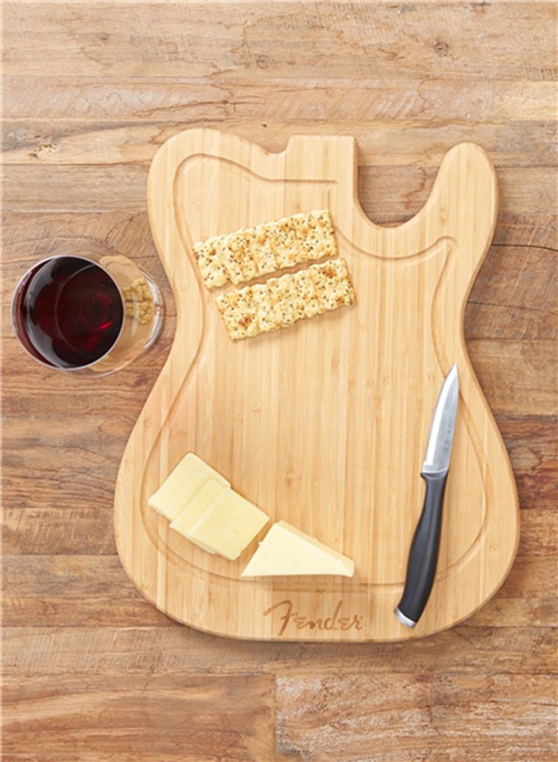 Telecaster Cutting Board Cutting Board / Cutting Board - ถาดเสิร์ฟ - ไม้ไผ่ สีกากี