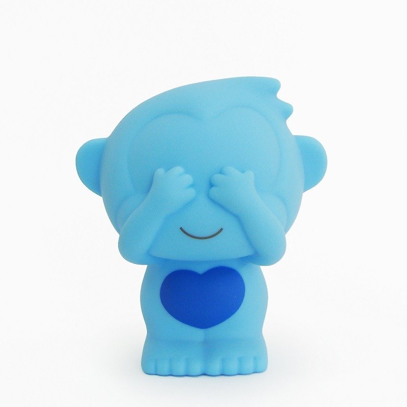 菓森林 好禮猴-存錢筒 撲滿 擺飾 非禮勿視 - 存錢筒 - 塑膠 藍色