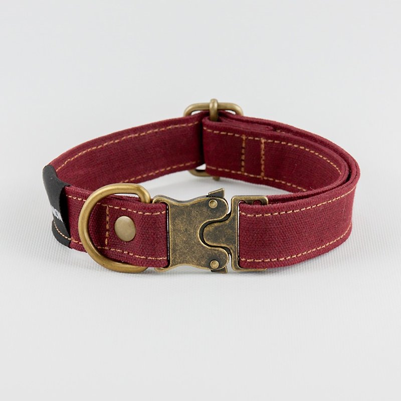 Canvas collar - red - Collars & Leashes - Other Materials 