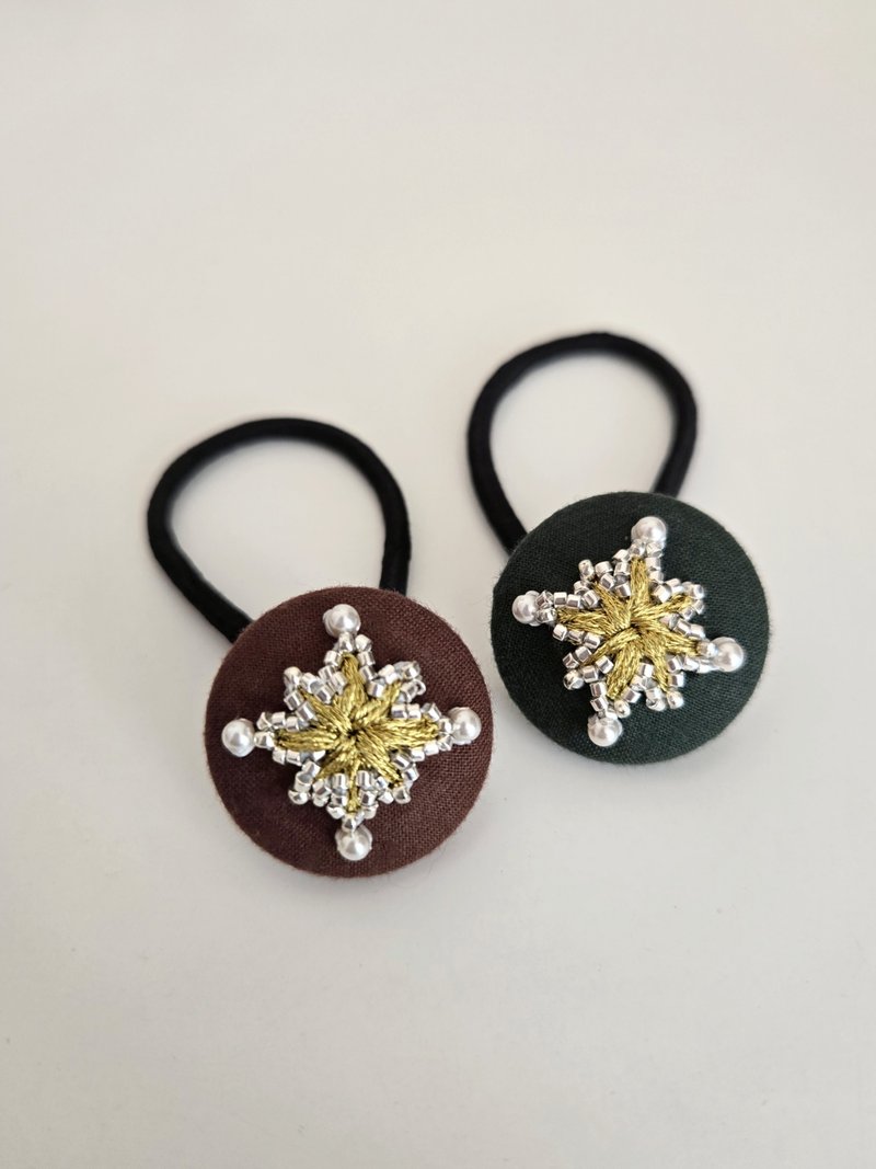 Sparkling Embroidered Hair Tie - เครื่องประดับผม - งานปัก 