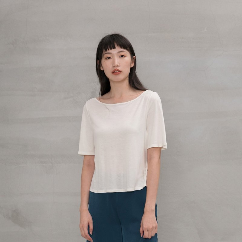 自在優雅後背剪接上衣 Fair Lady Cross-back Tee T285 - 女上衣/長袖上衣 - 聚酯纖維 多色