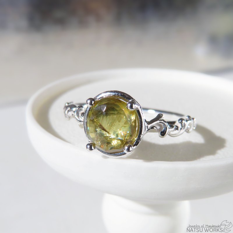 rose cut Sphene Ring - แหวนทั่วไป - เครื่องเพชรพลอย สีเหลือง