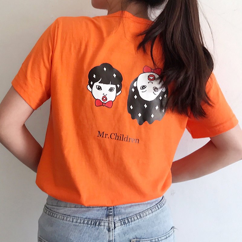 T-shirt customized double portrait/customized/birthday gift/friendship commemorative/couple - Women's T-Shirts - Cotton & Hemp 