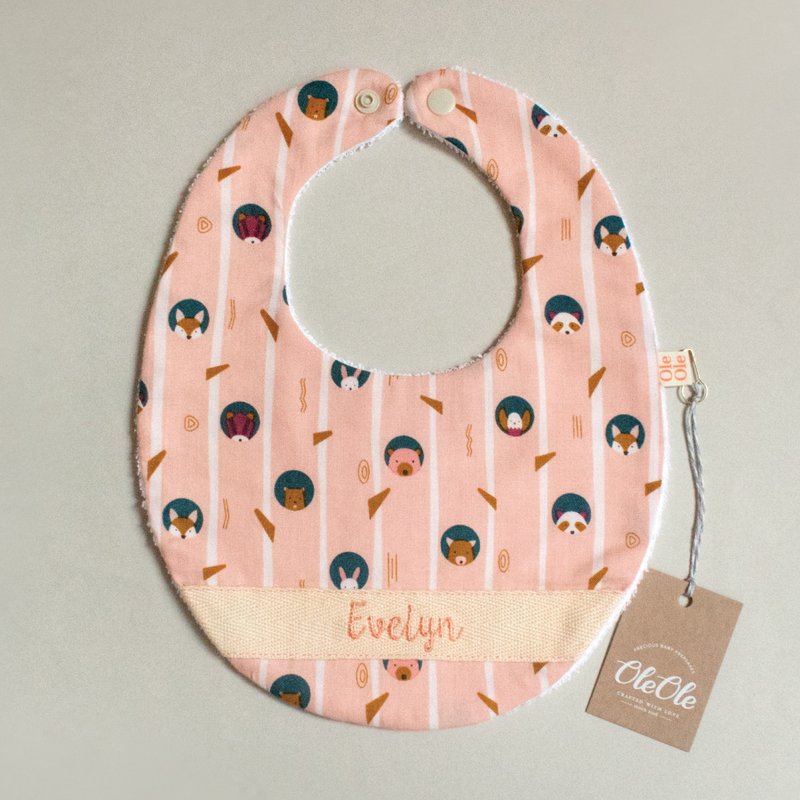 OleOle Personalized Baby Bib | Tree House - Bibs - Cotton & Hemp Multicolor