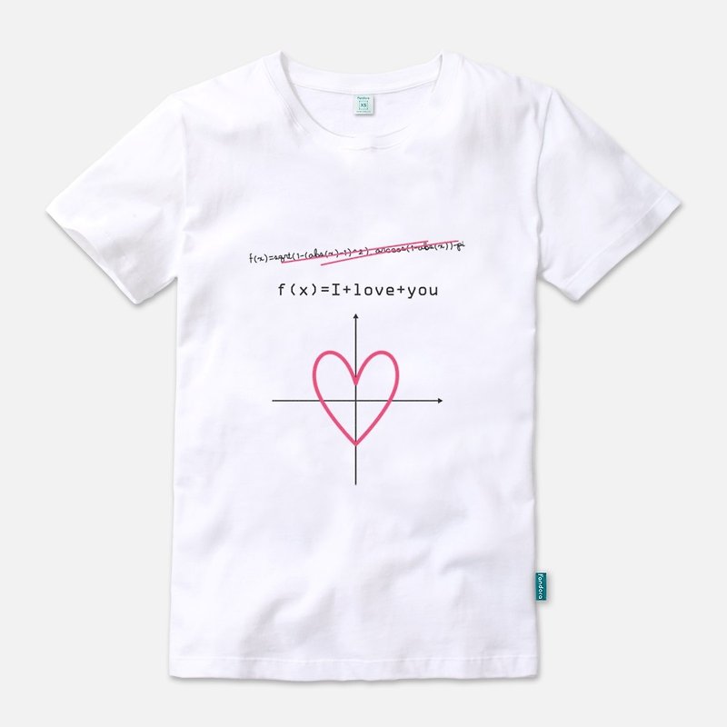 愛の機能 - ニュートラル半袖Tシャツ - トップス ユニセックス - コットン・麻 ホワイト