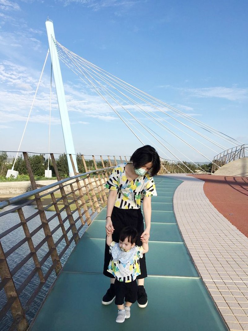皮蛋6分袖寬鬆大T-訂製 上衣 -幼兒 兒童 女童 男童 嬰兒 親子裝 - 男/女童裝 - 棉．麻 
