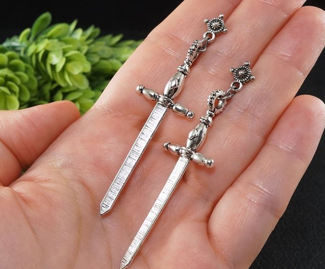 Sterling Silver Dagger Sword Charm Clasp