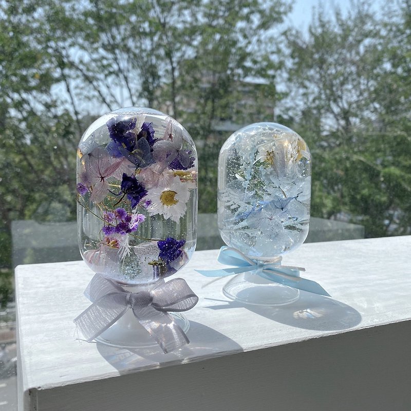 Flora Flower水晶球浮游花-藍紫色系 - 乾燥花/永生花 - 植物．花 