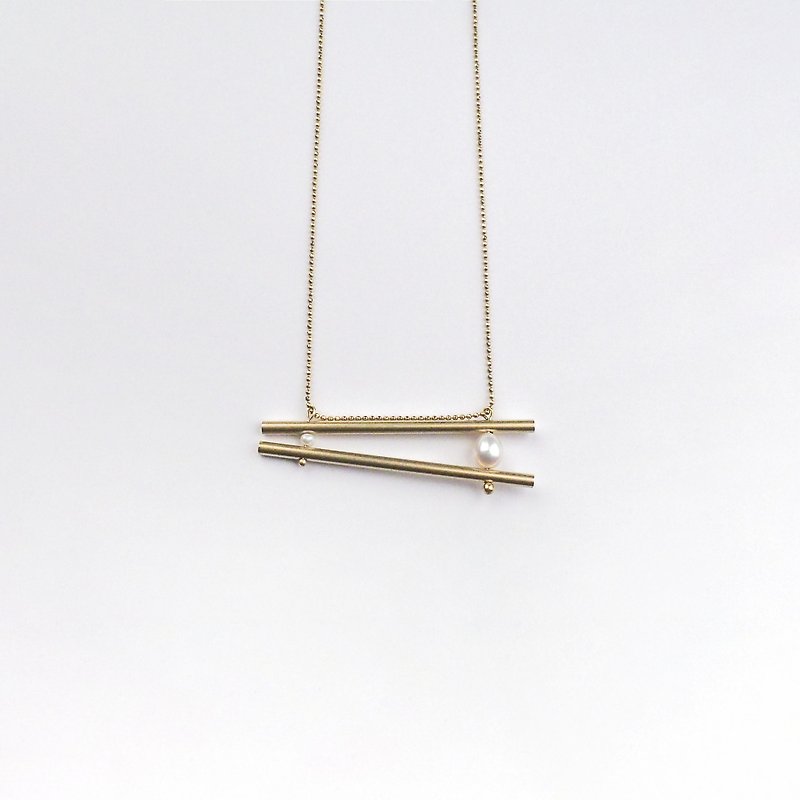 Order necklace (gether) - สร้อยคอ - ไข่มุก สีทอง