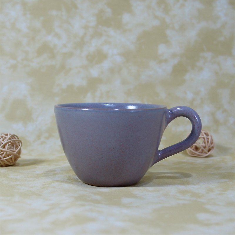 钧 violet coffee cup, teacup, mug, cup - about 180ml - แก้วมัค/แก้วกาแฟ - ดินเผา สีม่วง