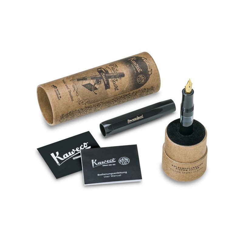 【新品上市】德國 KAWECO CLASSIC SPORT系列PISTON活塞上墨鋼筆 - 鋼筆 - 樹脂 黑色
