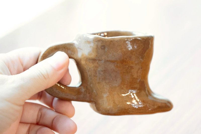 【聖誕節禮物】復古聖誕靴子咖啡杯 Espresso - 其他杯子 - 瓷 咖啡色