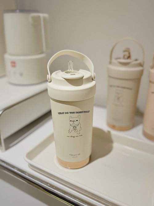 Oops 法鬥胖丁手提咖啡隨行杯500ml 316不鏽鋼陶瓷內膽