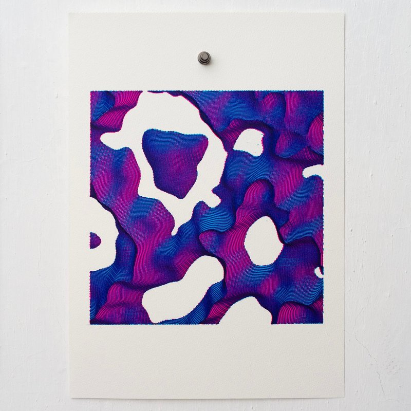 Terrain#83-1 | Pen Plotter Art - 海報/掛畫 - 紙 