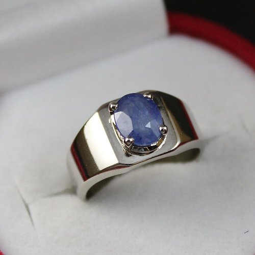 gemsjewelrings Women Ceylon Blue Sapphire Ring Sterling Silver 925 Ring Great Luster Blue Rings