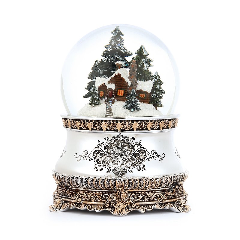 Snow season music crystal ball music bell Christmas gift exchange gift - Items for Display - Glass 