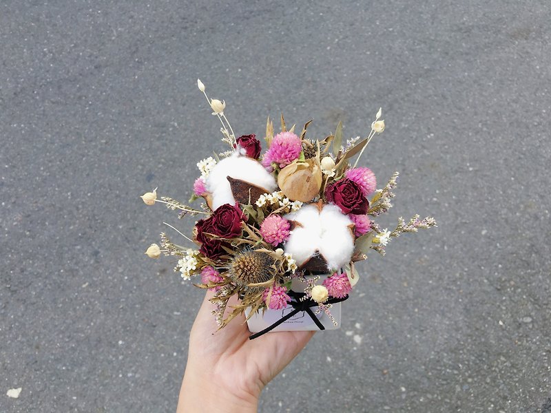 【Good flower】 cotton rose dry table flower lover flower ceremony rose flower ceremony opening - Plants - Plants & Flowers Pink