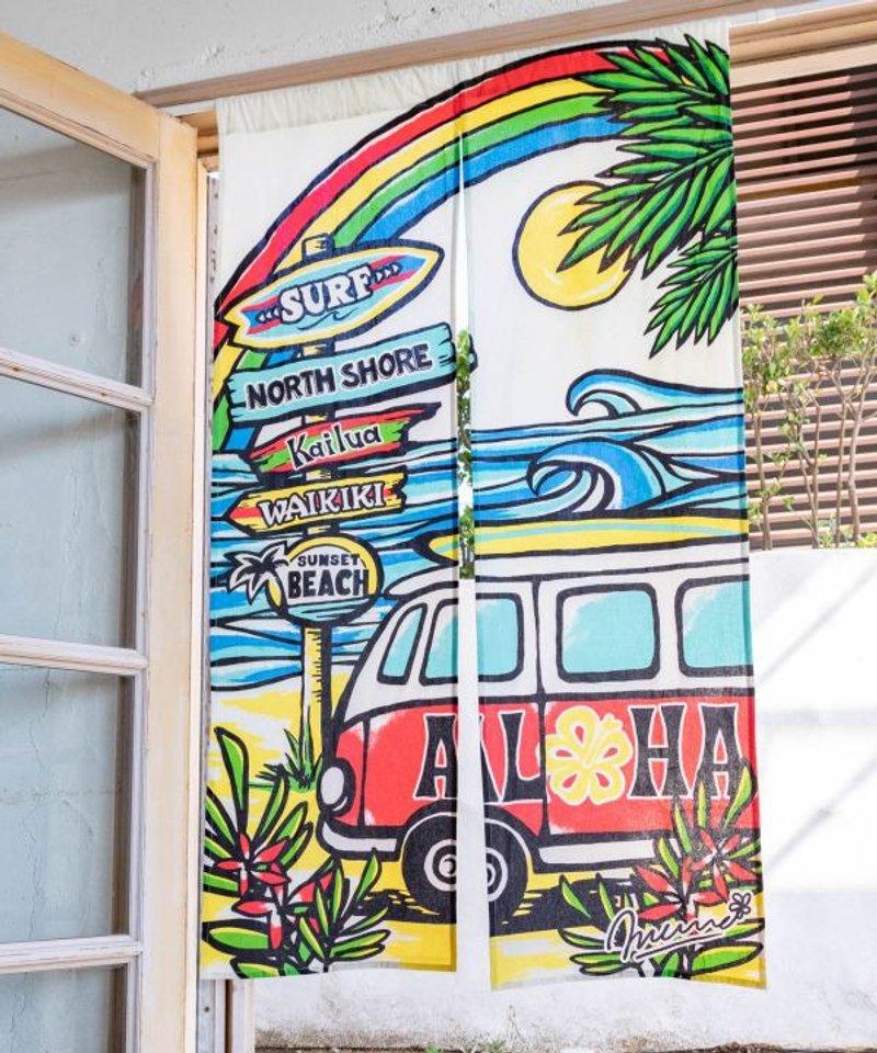 Colorful Hawaiian NOREN Door Curtain - 門簾/門牌 - 其他材質 