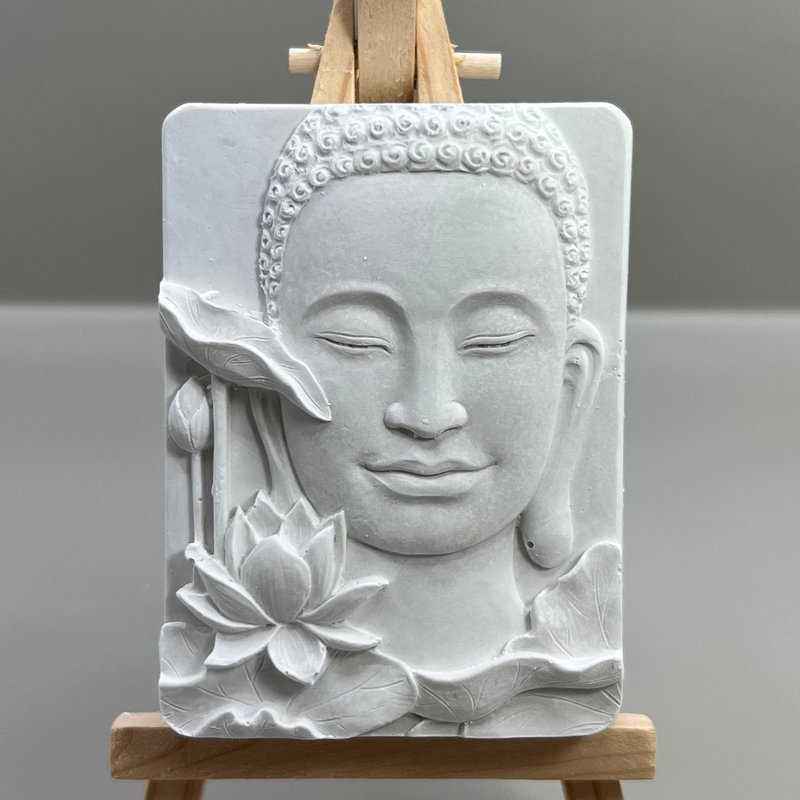 清水模軟裝設計 佛像擺飾(四) 香氛擺件 水泥軟裝 附木架 - 香氛/精油/擴香 - 水泥 灰色