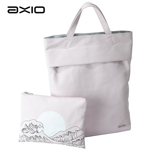 AXIO_Official AXIO KISS 3WAY 多功能三用子母浮世繪帆布包(AK-453)粉色