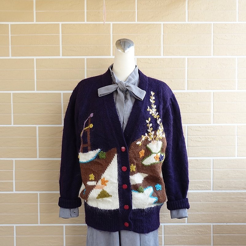 │Slowly │ purple. Flowers - ancient coat │ vintage. Retro. Art. Cute - Women's Casual & Functional Jackets - Other Materials Multicolor