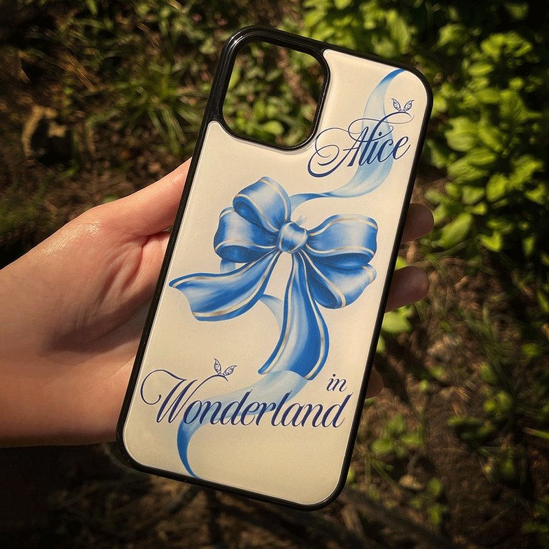 Alice's Soft Ribbon Phone Case - Blue - 手機殼/手機套 - 橡膠 