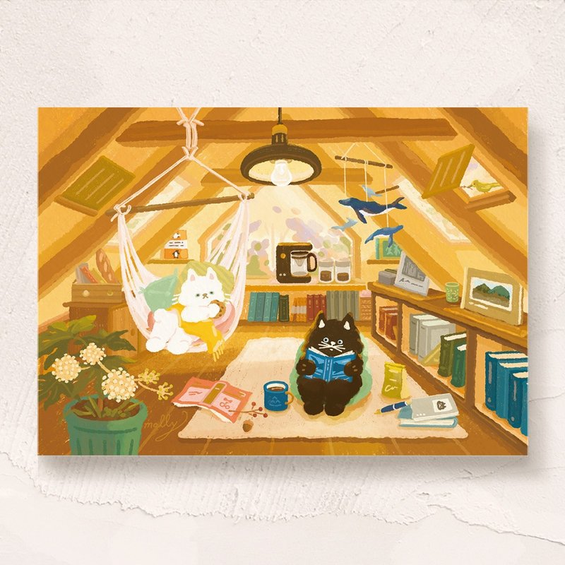 postcard-閱讀系列-秘密基地 - 卡片/明信片 - 紙 多色