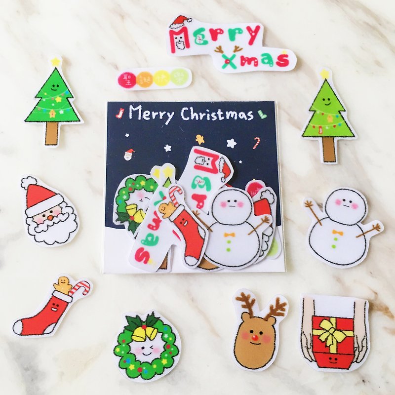 Merry Christmas/transparent sticker - Stickers - Paper Red