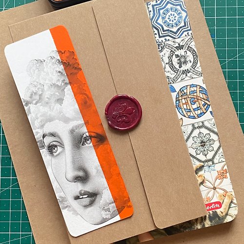 Design Atelier Article Unique Premium Quality Handmade Paper Bookmark Dreamer in Red.