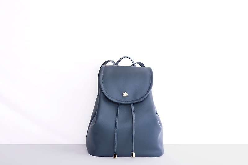 Taiwan Original/CLM Vegan Leather/Classic Backpack_Night Blue - Backpacks - Latex Blue