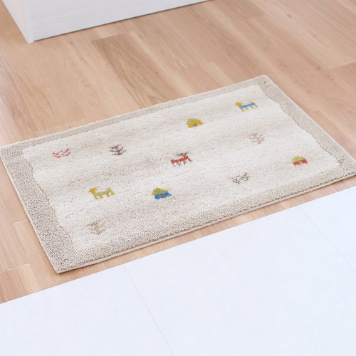 日本OKA 日本OKA 日製遊牧民族風威爾頓編織玄關地墊-50x80cm