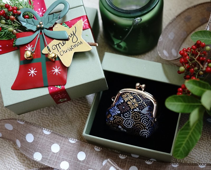 クリスマス限定クリエイティブギフトボックス／金襴錦織シリーズ ミニがま口ポーチ／全2種 - リング・指輪 - その他の素材 