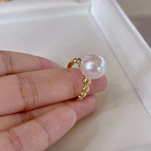 天然淡水パール S925シルバー14Kゴールドインジェクション