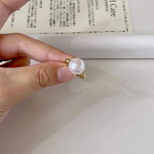 天然淡水パール S925シルバー14Kゴールドインジェクション