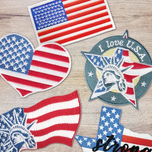 Christmas Embroidered Fabric Stickers】Large American Christmas Style (Six  Desig - Shop iconacollection Stickers - Pinkoi