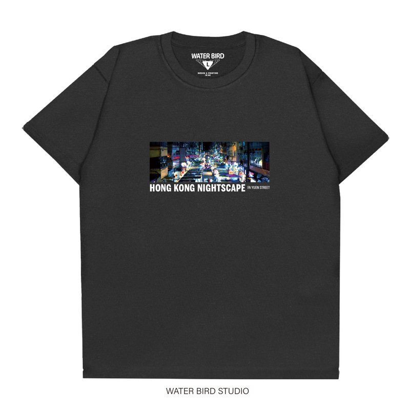 花園街 - T-Shirt - 男 T 恤 - 棉．麻 黑色