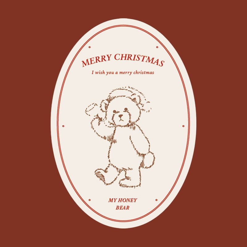 Christmas sticker Christmas packaging winter snow (50 sheets)ステッカー - Stickers - Paper White