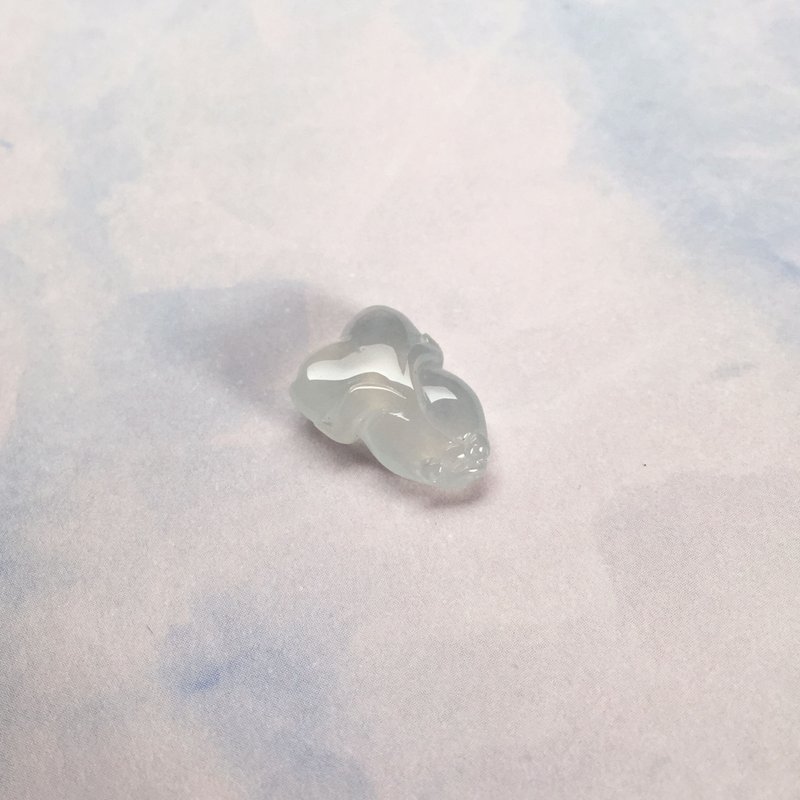 高冰種翡翠小金魚 | 戒面 | 裸石 | 天然緬甸A貨翡翠 | 送禮 - 金工/飾品 - 玉石 白色